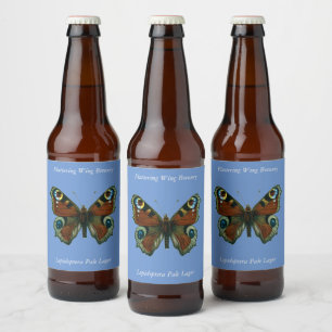 Etiqueta Para Botella De Cerveza Inachis io - La mariposa de pavo real europea