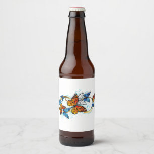 Etiqueta Para Botella De Cerveza Infinidad de Mariposas Monarca