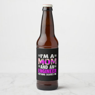 Etiqueta Para Botella De Cerveza Ingeniero Arte Una Mamá Y Un Ingeniero