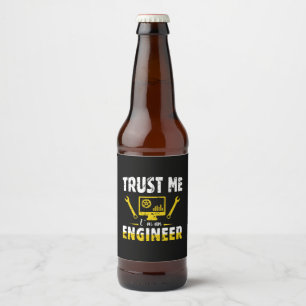 Etiqueta Para Botella De Cerveza Ingeniero Confíe en Mí Soy Un Ingeniero