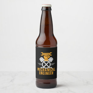 Etiqueta Para Botella De Cerveza Ingeniero Ingeniero Mecánico