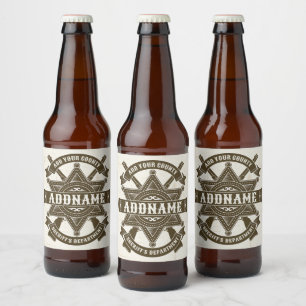 Etiqueta Para Botella De Cerveza Insigne de Rifle Personalizado de Alguacil Adjunto
