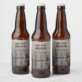 Etiqueta Para Botella De Cerveza Investigación de la escena del crimen Cumpleaños G