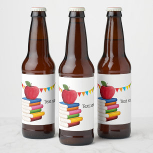 Etiqueta Para Botella De Cerveza jubilación de profesores, Apple, retiro de profeso