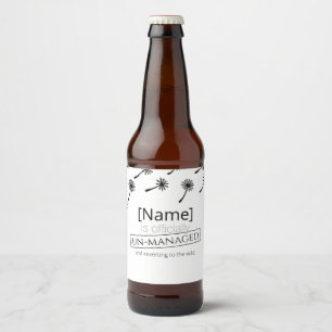 Etiqueta Para Botella De Cerveza Jubilación oficialmente no gestionada fuera de cas