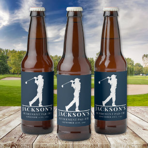 Etiqueta Para Botella De Cerveza Jubilación temática de golf naval Par-tee