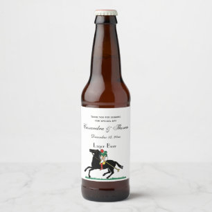 Etiqueta Para Botella De Cerveza Jugador de polo vintage en Pony