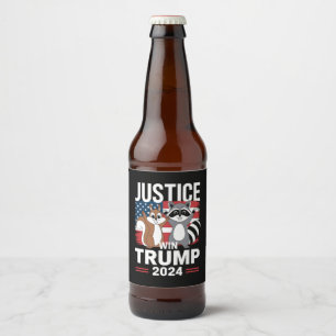 Etiqueta Para Botella De Cerveza Justicia para el cacahuete gana a Trump 2024