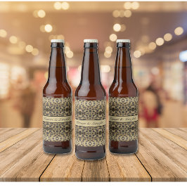 Etiqueta Para Botella De Cerveza KaleidoCheetah, personalizado