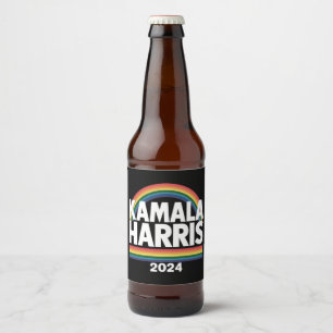 Etiqueta Para Botella De Cerveza Kamala Harris 2024 Arcoíris Orgullo Gay LGBT Elecc