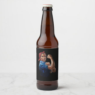Etiqueta Para Botella De Cerveza Kamala Harris 2024 Rosie The Riveter Childless Cat