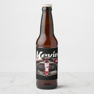 Etiqueta Para Botella De Cerveza Kevin Magnussen, controlador de fórmula 1, KMAG20