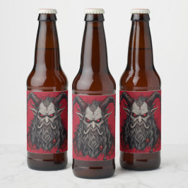 Etiqueta Para Botella De Cerveza Krampus