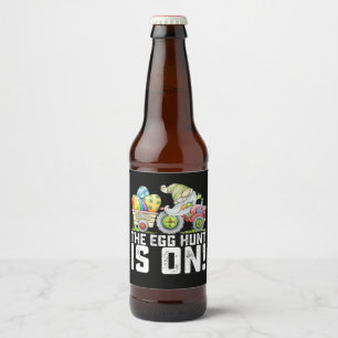 Etiqueta Para Botella De Cerveza La Caza De Huevos Está En La Divertida Pascua De G