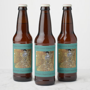 Etiqueta Para Botella De Cerveza La dama de oro de Gustav Klimt, Adele Bloch-Bauer