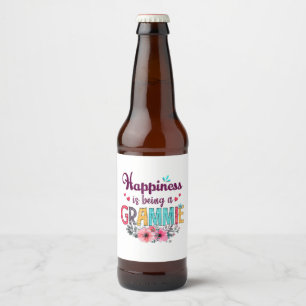 Etiqueta Para Botella De Cerveza La Felicidad De La Madre Está Siendo Un Buen Cumpl