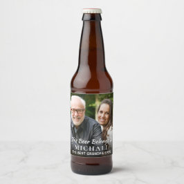 Etiqueta Para Botella De Cerveza La mejor foto del abuelo jamás personalizada