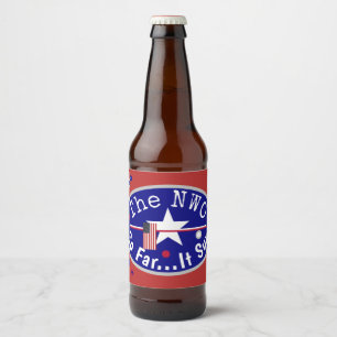 Etiqueta Para Botella De Cerveza La NWO TAN LEJOS... ¡Sux!