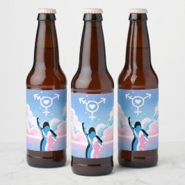 Etiqueta Para Botella De Cerveza La señal trans