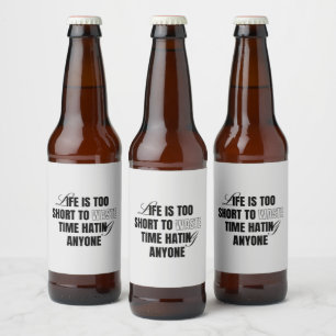 Etiqueta Para Botella De Cerveza La Vida Es Demasiado Corta Para Perder El Tiempo O