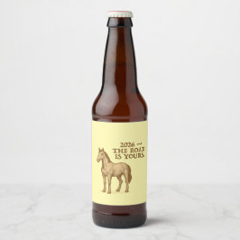 Etiqueta Para Botella De Cerveza Label Sets with motivational text and horse