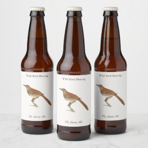 Etiqueta Para Botella De Cerveza Las Aves de Nueva York, las Arañas Marrones o Marr
