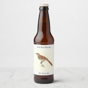 Etiqueta Para Botella De Cerveza Las Aves de Nueva York, las Arañas Marrones o Marr