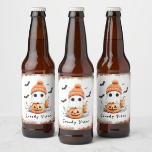 Etiqueta Para Botella De Cerveza Las vibraciones con sabor a especias de calabaza p