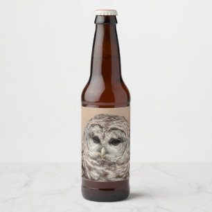 Etiqueta Para Botella De Cerveza Lechuza Barred