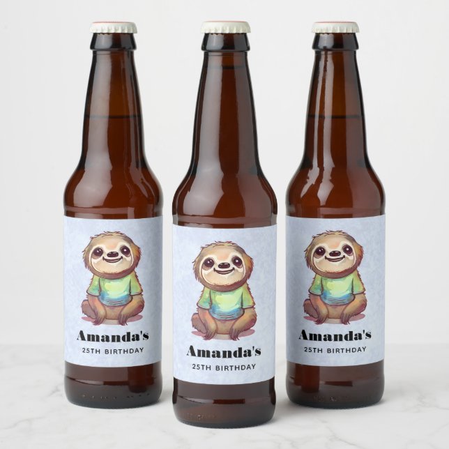 Etiqueta Para Botella De Cerveza Lema feliz con un cumpleaños chiflado (Botellas)