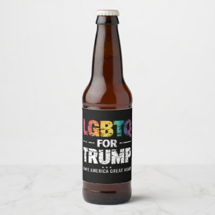 ETIQUETA PARA BOTELLA DE CERVEZA LGBTQ PARA TRUMP GAY LESBIAN PARA TRUMP 2024