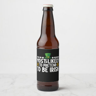 Etiqueta Para Botella De Cerveza Lo Más Probable Es Que Pretenda Ser El Día Irlandé