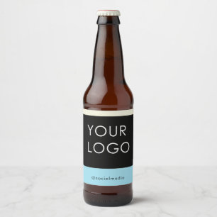 Etiqueta Para Botella De Cerveza Logotipo Comercial de Empresa Moderna con Degradad