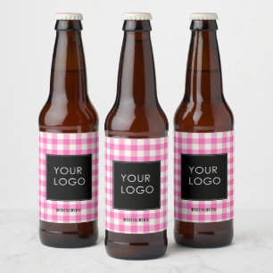 Etiqueta Para Botella De Cerveza Logotipo Comercial de la Empresa Gingham Corporate