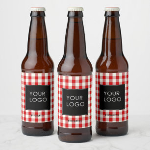 Etiqueta Para Botella De Cerveza Logotipo comercial de la empresa Gingham en redes 