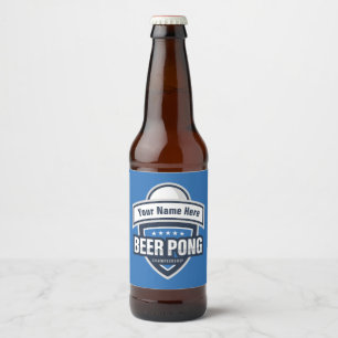 Etiqueta Para Botella De Cerveza Logotipo del Campeonato de Beer Pong Personalizabl