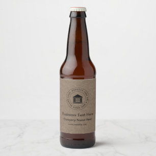 Etiqueta Para Botella De Cerveza Logotipo empresarial Nombre Eslogan Sitio web