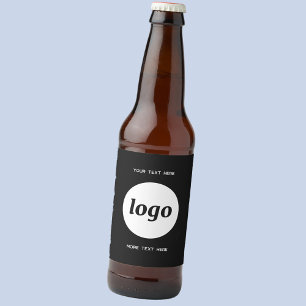 Etiqueta Para Botella De Cerveza Logotipo simple con promoción de negocios de texto
