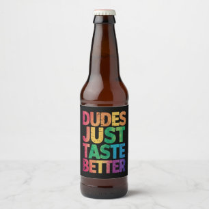 Etiqueta Para Botella De Cerveza Los Dudes Sencillamente Gustan Por El Orgullo Gay