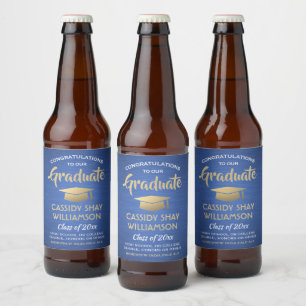 Etiqueta Para Botella De Cerveza Los felicitaciones del partido de graduación se c