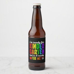 Etiqueta Para Botella De Cerveza Los Maestros Están Listos Para El Jardín De Niños