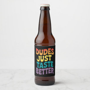 Etiqueta Para Botella De Cerveza Los tipos solo saben mejor Orgullo Gay Vintage
