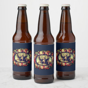 Etiqueta Para Botella De Cerveza Madonna - Cor María Virgin Mary - madre de dios