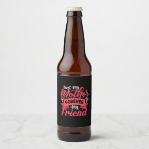 Etiqueta Para Botella De Cerveza Madre de arte para siempre mi amigo