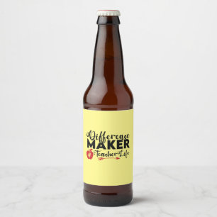 Etiqueta Para Botella De Cerveza Maestros de arte Diferencia de vida de profesores