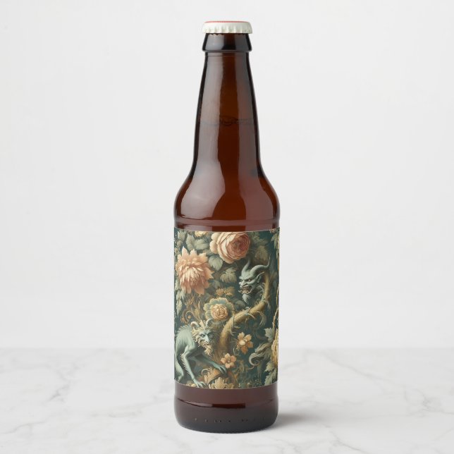 Etiqueta Para Botella De Cerveza Mando de mono: barroco gótico (Anverso)