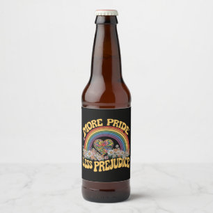 Etiqueta Para Botella De Cerveza Más orgullo menos prejuicio retro orgullo arcoiris