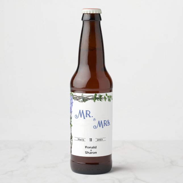 Etiqueta Para Botella De Cerveza Matrimonio (Anverso)
