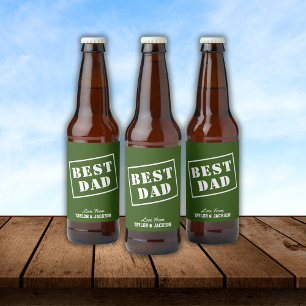 ETIQUETA PARA BOTELLA DE CERVEZA "MEJOR PAPÁ" DE LOS NIÑOS