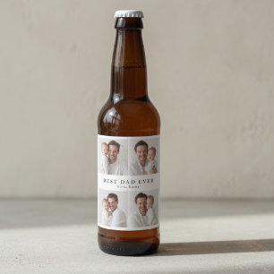 Etiqueta Para Botella De Cerveza Mejor Papá del Mundo Personalizado